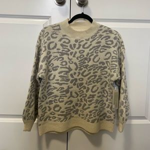 Leopard print sweater- XS
